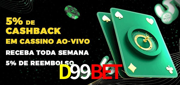 Promoções do cassino ao Vivo D99Bet